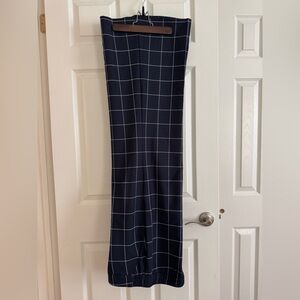 Chicos Navy Blue Plaid Pants